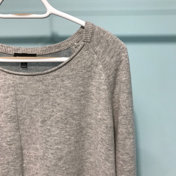 Topshop Sheer Back High Low Grey Sweater Size 6 - Picture 5 of 8